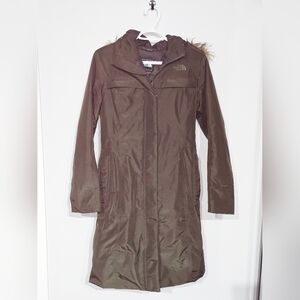 The North Face HyVent Parka Coat Womens XSmall Green - Goose Down